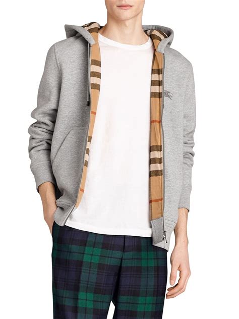 burberry hoodie zip|burberry zip up hoodie men.